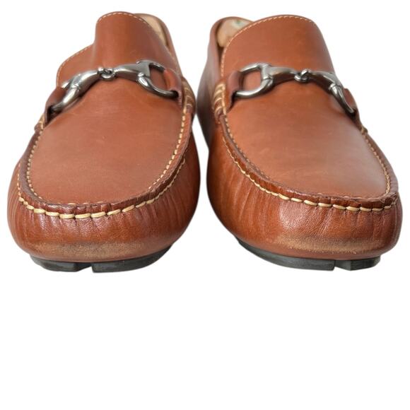 WALLIN & BROS. Leather Horsebit Loafers in Cognac Men's Size 9 M - Picture 11 of 16